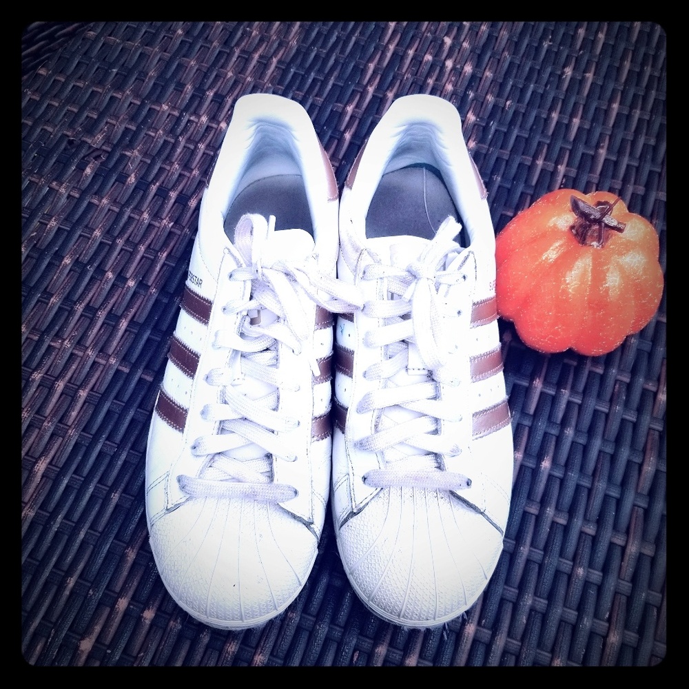 Rose Gold & White Hard Shell Adidas